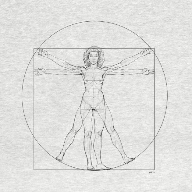 Vitruvian Woman - Sketch by ITEMLAB